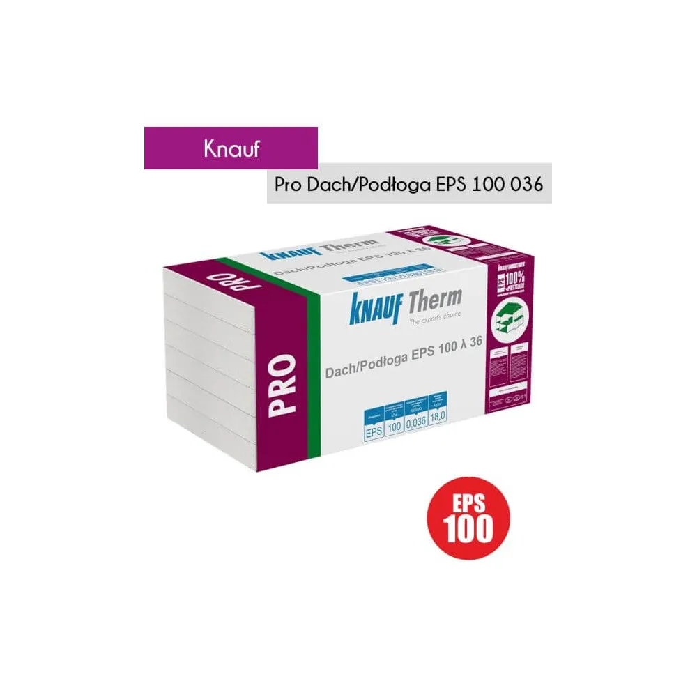 Styropian Knauf Pro Dach/Podłoga EPS 100 λ 036