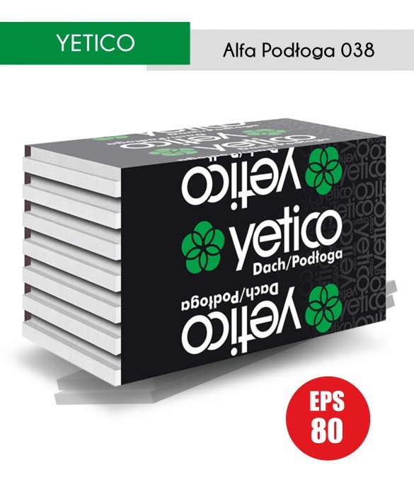 Styropian podłogowy Yetico Alfa Podłoga 038 EPS 80