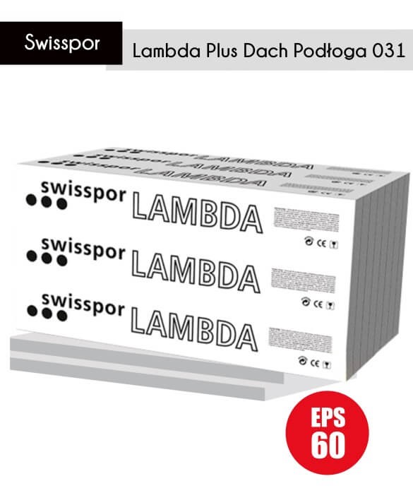 Styropian grafitowy podłogowy Swisspor Lambda Plus Dach Podłoga 031 EPS 60