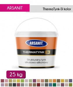 Tynk silikonowo silikatowy Arsanit THERMATynk-SI 25 kg baranek 365 kolorów 1,5 mm