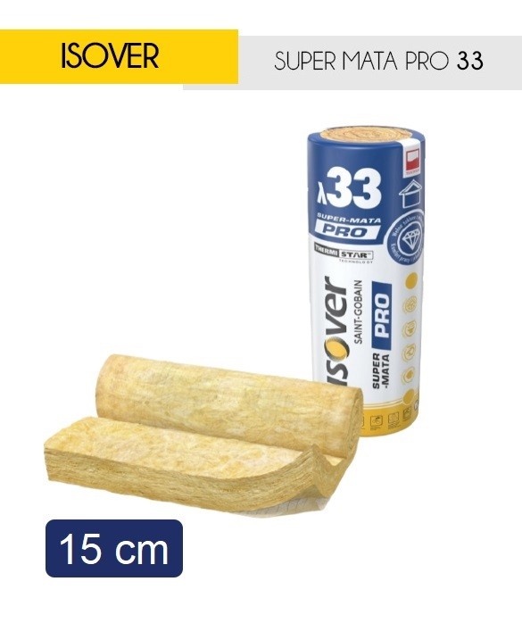 Isover Super Mata Pro 150 wełna mineralna z welonem 15 cm 033