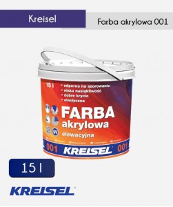 Elewacyjna farba akrylowa Kreisel 001biała 15 l (33 szt.)