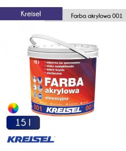 Elewacyjna farba akrylowa Kreisel 001 barwiona 15 l (33 szt.)