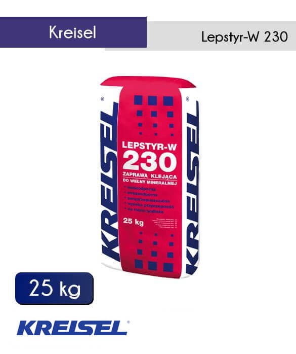Klej do wełny mineralnej Lepstyr-W 230 Kreisel (szary) - 25 kg