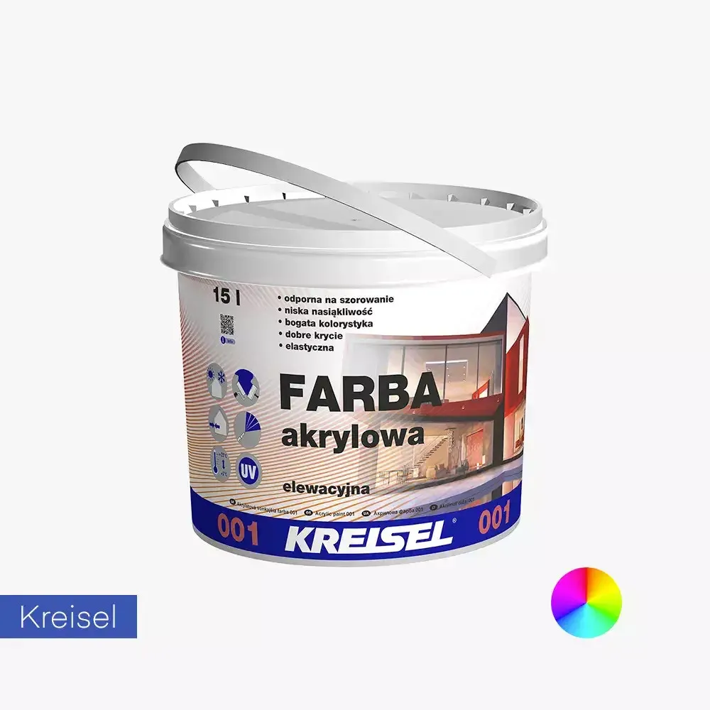 Farba elewacyjna akrylowa Kreisel 001 kolor - 15L
