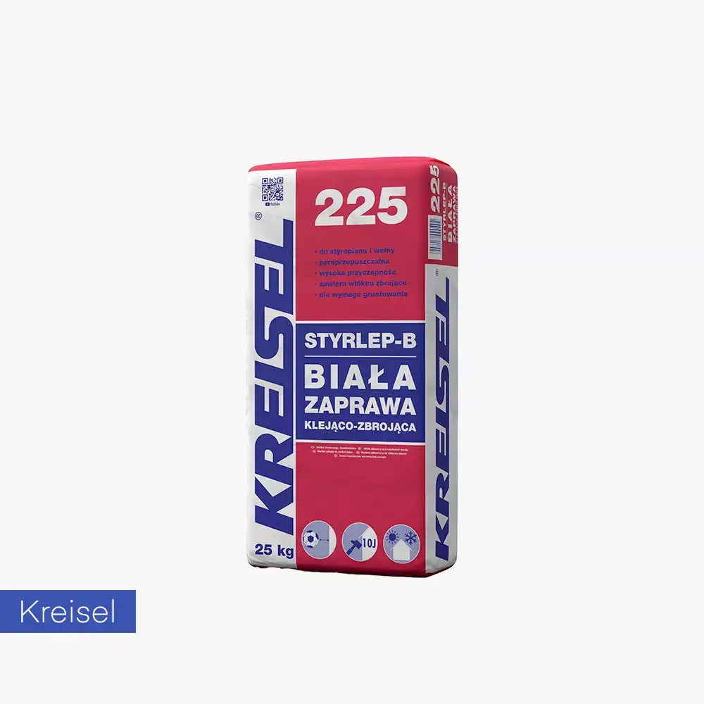 Klej do styropianu i wełny mineralnej Styrlep-B 225 Kreisel (biały) - 25 kg