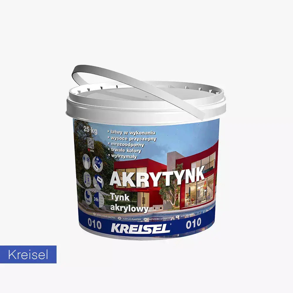 Tynk akrylowy baranek 1,5 mm - Akrytynk 010 Kreisel (biały) - 25 kg