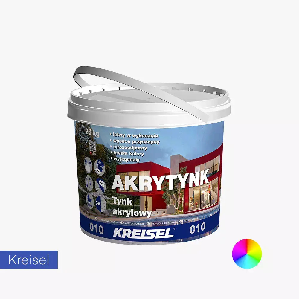 Tynk akrylowy baranek 1,5 mm - Akrytynk 010 Kreisel (396 kolorów) - 25 kg