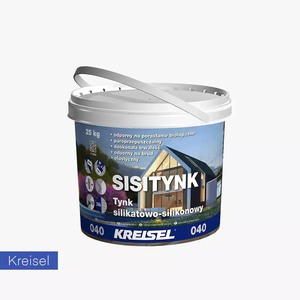 Tynk silikatowo-silikonowy baranek 1,5 mm - Sisitynk 040 Kreisel (biały) - 25 kg