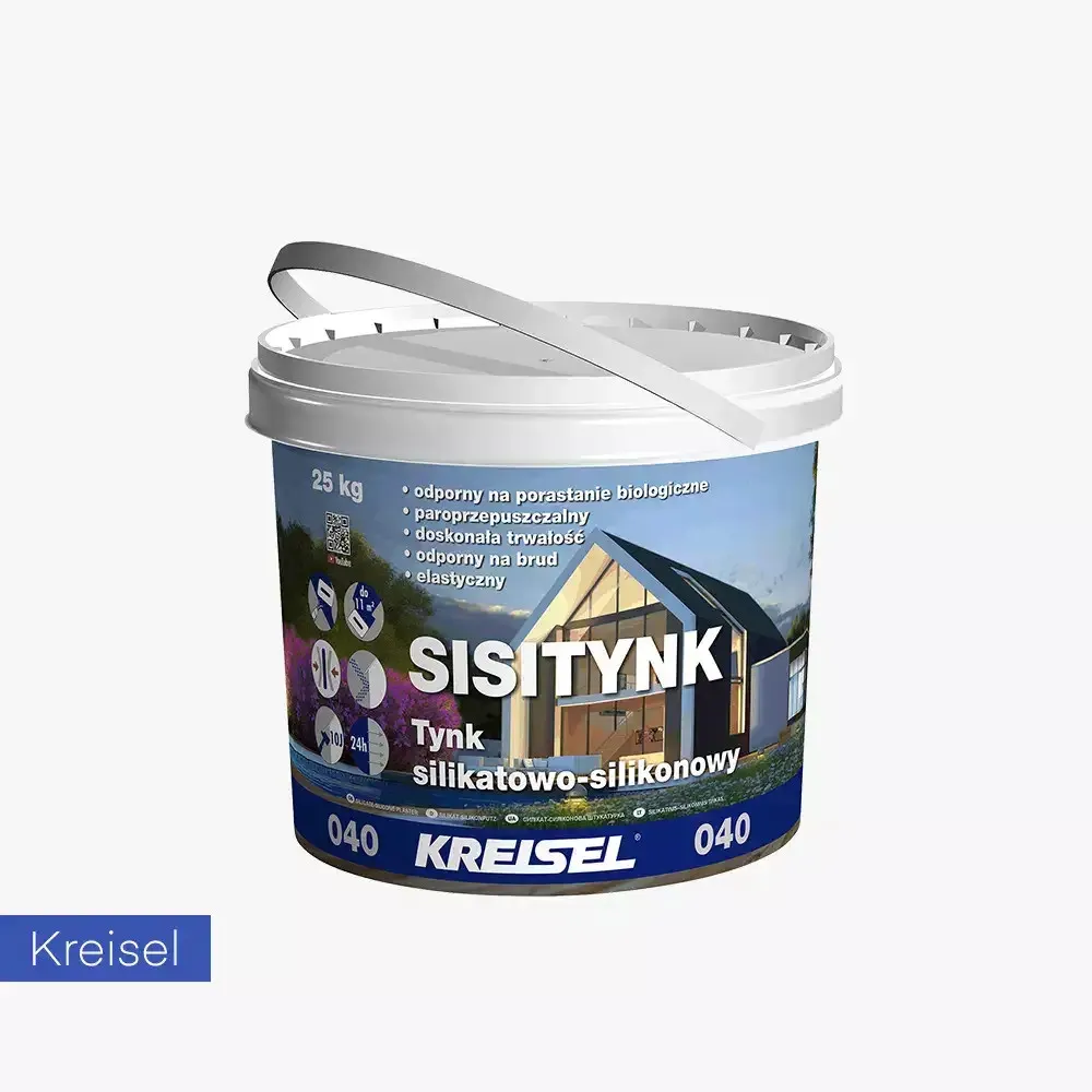 Tynk silikatowo-silikonowy baranek 1,5 mm - Sisitynk 040 Kreisel (biały) - 25 kg